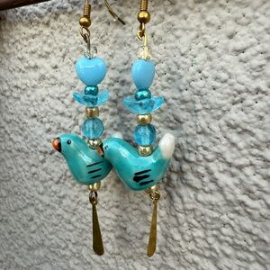 Blue Bird Earrings